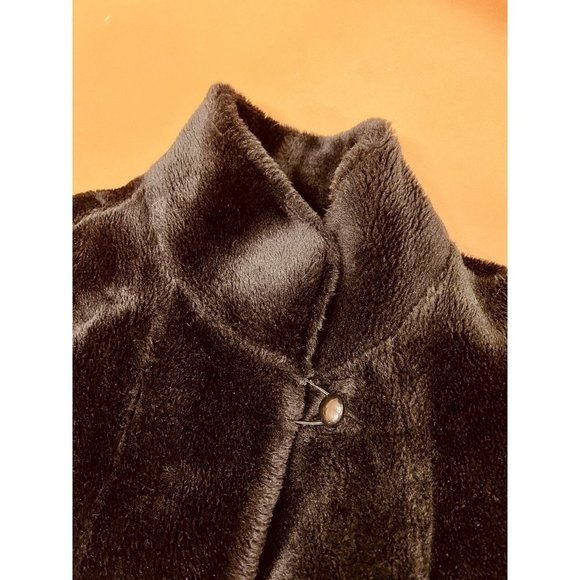 20% OFF!! - SALE 🚨Vintage 80s Black Faux Fur Ankle Length Unisex Oversized Coat - Picture 5 of 10